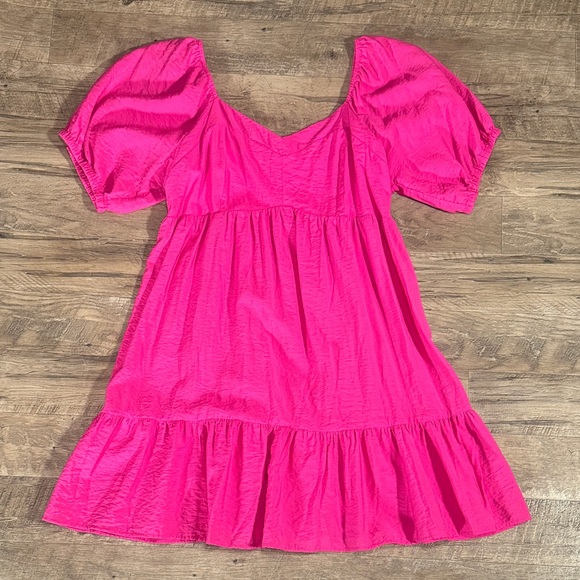 Nine West Dresses & Skirts - Nine West Pink Puff Sleeve Casual Dress - Size XL